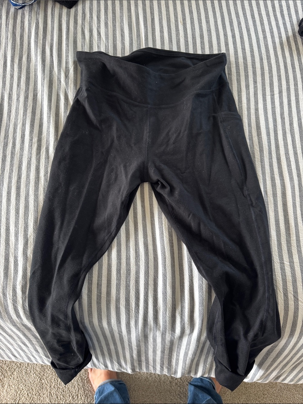 Pact Black High-Waist Leggings with Side Pocket
